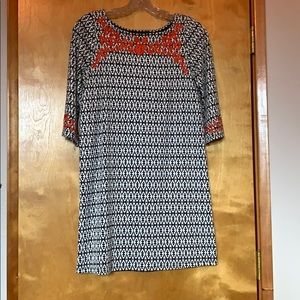 Dress with bell sleeves